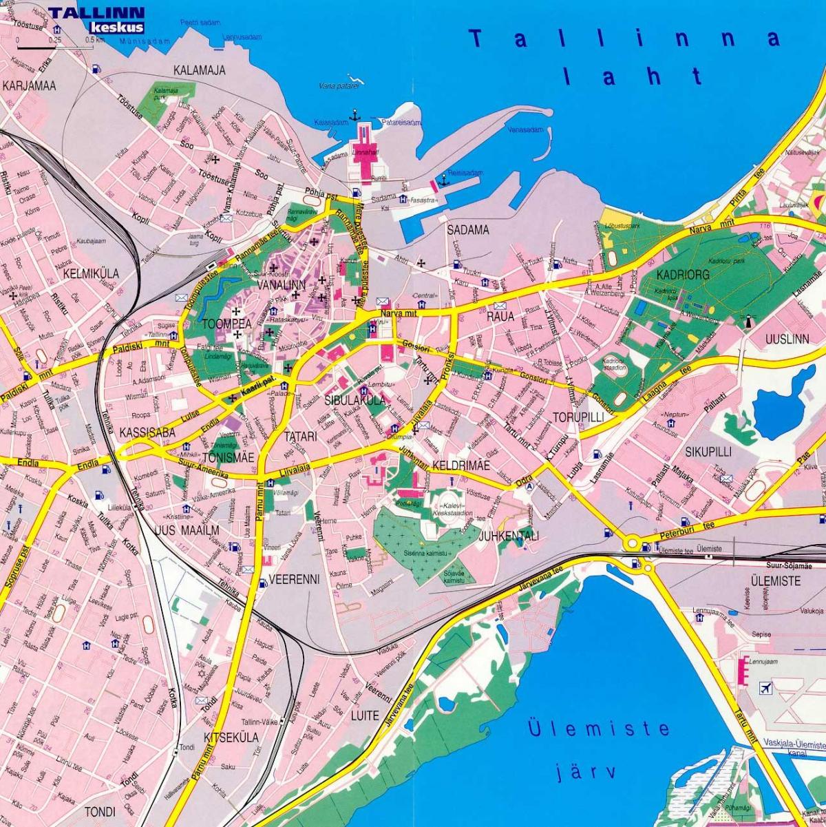 mapa de tallinn Estonia 