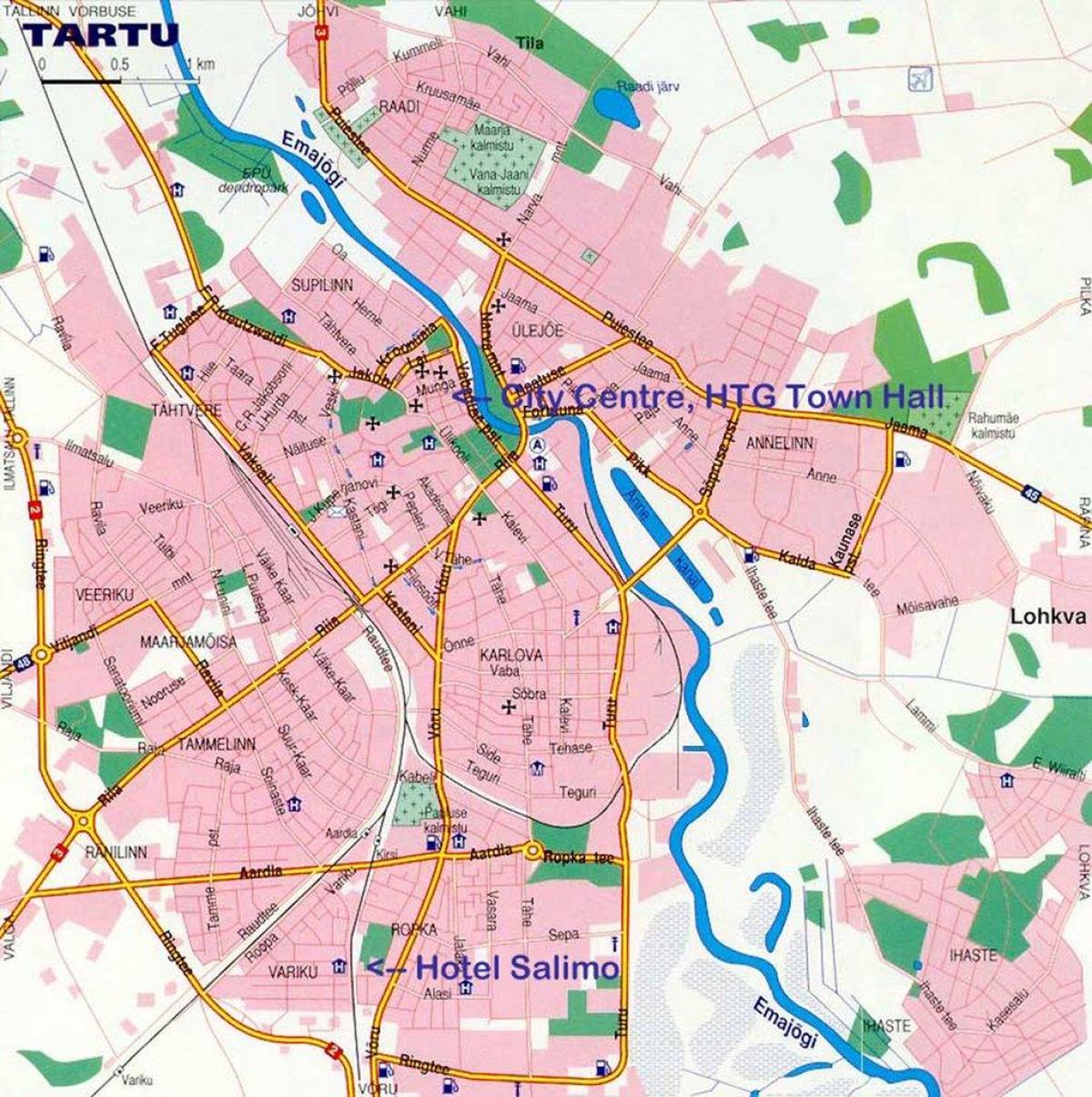 mapa de tartu Estonia