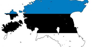 Mapa de Estonia bandeira