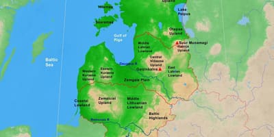 Mapa de Estonia física