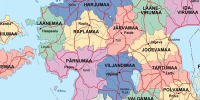 Mapa de Estonia política